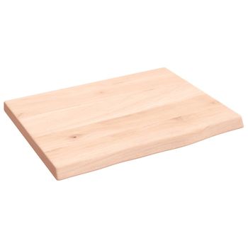 Encimera De Baño Madera Maciza Sin Tratar 40x30x2 Cm Vidaxl