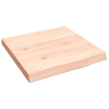 Encimera De Baño Madera Maciza Sin Tratar 40x40x(2-4) Cm Vidaxl