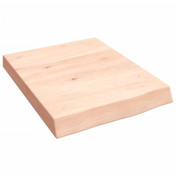 Encimera De Baño Madera Maciza Sin Tratar 40x50x(2-6) Cm Vidaxl