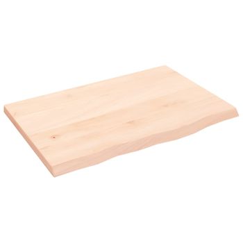 Encimera De Baño Madera Maciza Sin Tratar 60x40x2 Cm Vidaxl