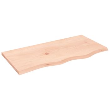 Encimera De Baño Madera Maciza Sin Tratar 80x40x2 Cm Vidaxl