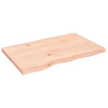 Encimera De Baño Madera Maciza Sin Tratar 80x50x(2-4) Cm Vidaxl