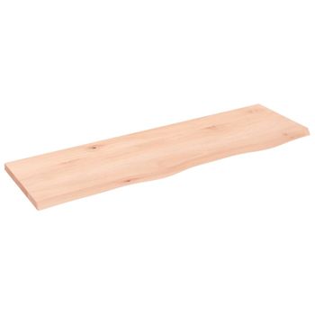 Encimera De Baño Madera Maciza Sin Tratar 100x30x2 Cm Vidaxl