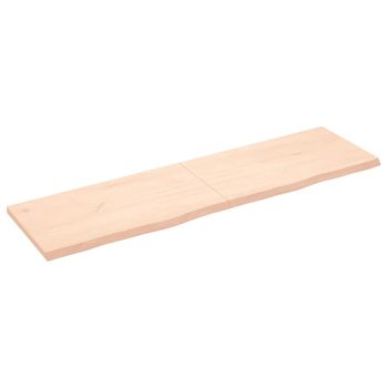 Encimera De Baño Madera Maciza Sin Tratar 180x50x(2-4) Cm Vidaxl