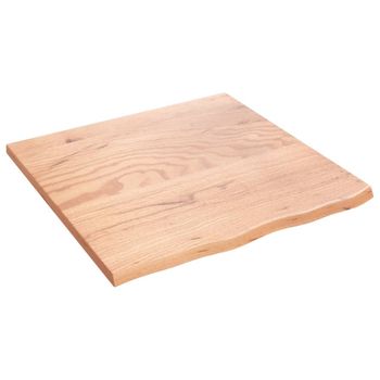 Encimera De Baño Madera Maciza Tratada Marrón Claro 60x60x2 Cm Vidaxl