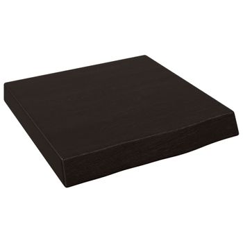 Encimera De Baño Madera Tratada Marrón Oscuro 40x40x(2-6) Cm Vidaxl