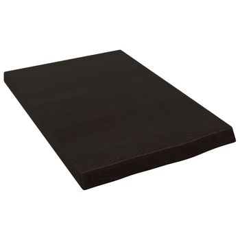 Encimera De Baño Madera Tratada Marrón Oscuro 40x60x(2-4) Cm Vidaxl