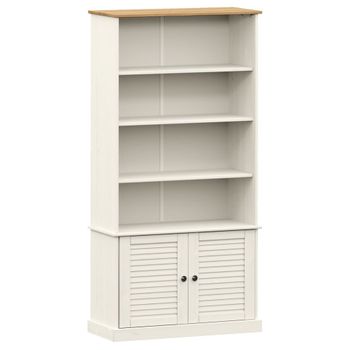 Librería Vigo Madera Maciza De Pino Blanco 85x35x170 Cm Vidaxl