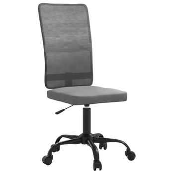 Silla De Oficina Regulable En Altura Tela De Malla Gris Vidaxl