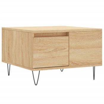 Mesa De Centro Madera Contrachapada Roble Sonoma 55x55x36,5 Cm Vidaxl