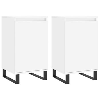 Aparador Práctico Y Elegante Con 2 Puertas En Madera Blanca (80x34,5x85cm)  Wellhome con Ofertas en Carrefour