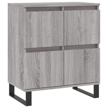 Aparador De Madera Contrachapada Gris Sonoma 60x35x70 Cm Vidaxl