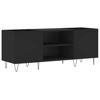 Mueble Para Discos Madera Contrachapada Negro 121x38x48 Cm Vidaxl