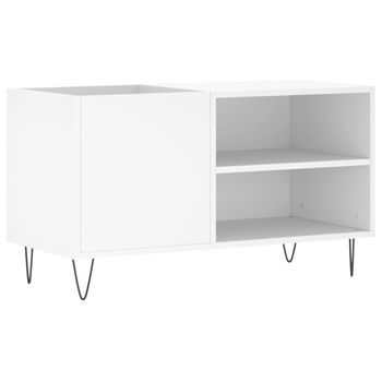 Mueble Para Discos Madera De Ingeniería Blanco 85x38x48 Cm Vidaxl