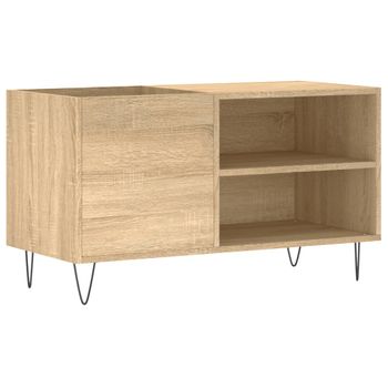 Mueble De Discos Madera De Ingeniería Roble Sonoma 85x38x48 Cm Vidaxl