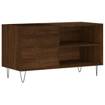 Mueble De Discos Madera De Ingeniería Marrón Roble 85x38x48 Cm Vidaxl