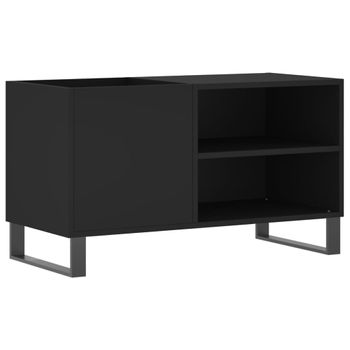 Mueble De Discos Madera De Ingeniería Negro 85x38x48 Cm Vidaxl