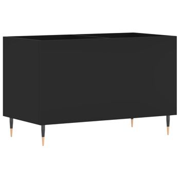 Mueble Para Discos Madera Contrachapada Negro 74,5x38x48 Cm Vidaxl