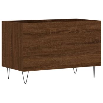 Mueble Discos Madera Contrachapada Roble Marrón 74,5x38x48 Cm Vidaxl