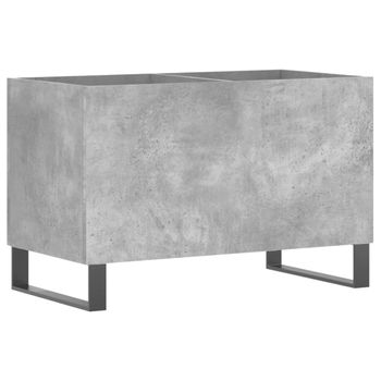 Mueble Discos Madera Contrachapada Gris Hormigón 74,5x38x48 Cm Vidaxl