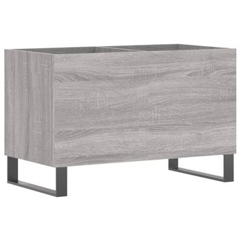 Mueble Discos Madera Contrachapada Gris Sonoma 74,5x38x48 Cm Vidaxl