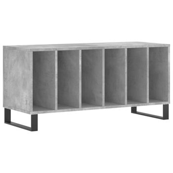 Mueble Discos Madera Contrachapada Gris Hormigón 100x38x48 Cm Vidaxl