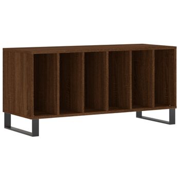 Mueble Discos Madera Contrachapada Roble Marrón 100x38x48 Cm Vidaxl