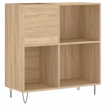 Mueble Discos Madera Contrachapada Roble Sonoma 84,5x38x89 Cm Vidaxl