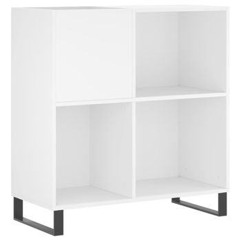 Mueble Para Discos Madera Contrachapada Blanco 84,5x38x89 Cm Vidaxl