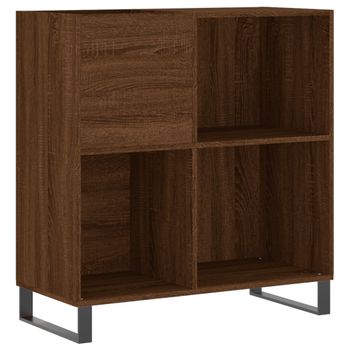 Mueble Discos Madera Contrachapada Roble Marrón 84,5x38x89 Cm Vidaxl