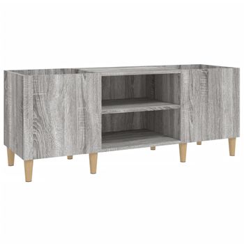 Mueble Para Discos Madera Contrachapada Gris Sonoma 121x38x48cm Vidaxl