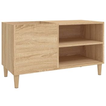 Mueble Discos Madera Contrachapada Roble Sonoma 84,5x38x48 Cm Vidaxl