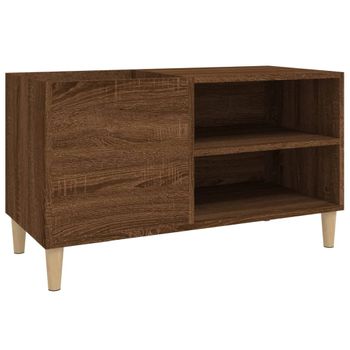 Mueble Discos Madera Contrachapada Roble Marrón 84,5x38x48 Cm Vidaxl