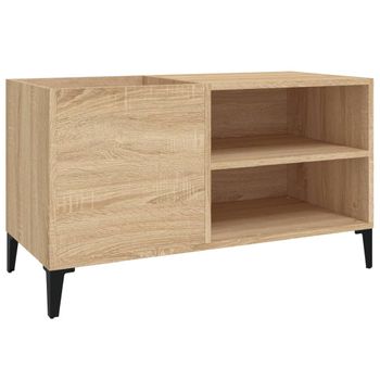 Mueble Discos Madera Contrachapada Roble Sonoma 84,5x38x48 Cm Vidaxl