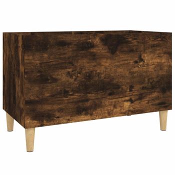 Mueble Discos Madera Contrachapada Roble Ahumado 74,5x38x48 Cm Vidaxl