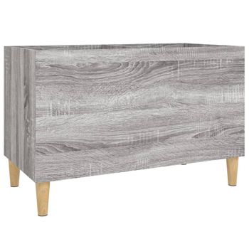 Mueble Discos Madera Contrachapada Gris Sonoma 74,5x38x48 Cm Vidaxl