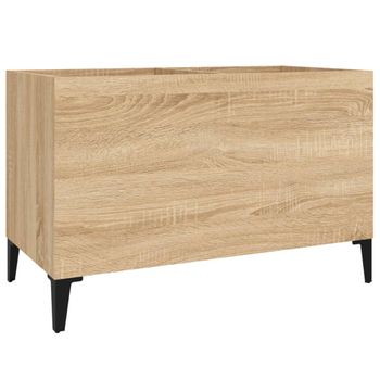 Mueble Discos Madera Contrachapada Roble Sonoma 74,5x38x48 Cm Vidaxl