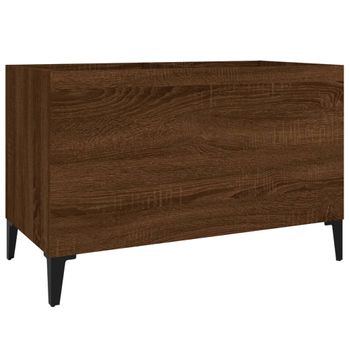 Mueble Discos Madera Contrachapada Roble Marrón 74,5x38x48 Cm Vidaxl