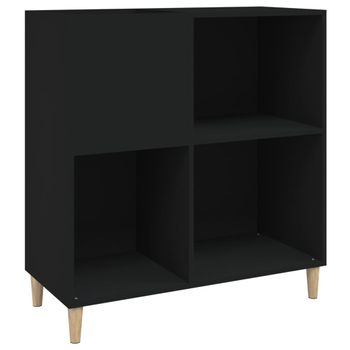 Mueble Para Discos Madera Contrachapada Negro 84,5x38x89 Cm Vidaxl