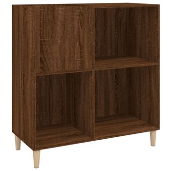 Mueble Discos Madera Contrachapada Roble Marrón 84,5x38x89 Cm Vidaxl