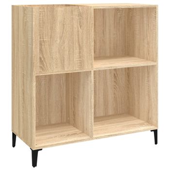 Mueble Discos Madera Contrachapada Roble Sonoma 84,5x38x89 Cm Vidaxl