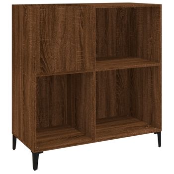 Mueble Discos Madera Contrachapada Roble Marrón 84,5x38x89 Cm Vidaxl