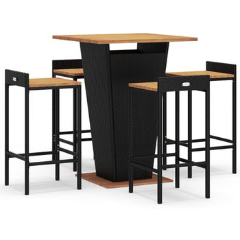 Set Mesa Alta Plegable Y 4 Taburetes Desayuno Muebles Bar Comedor con  Ofertas en Carrefour