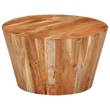 Mesa De Centro De Madera Maciza De Acacia Ø52x30 Cm Vidaxl