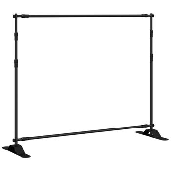 Soporte De Telón De Fondo Acero Negro 254x243 Cm Vidaxl