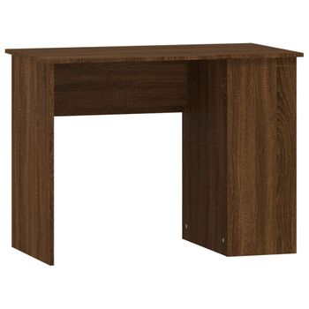 Escritorio De Madera Contrachapada Marrón Roble 100x55x75 Cm Vidaxl