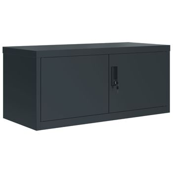 VidaXL Armario archivador de acero negro 105x40x180 cm