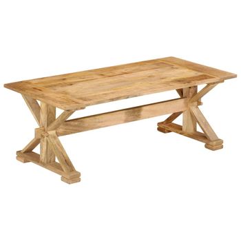 Mesa De Centro Madera Maciza De Mango 110x52x40 Cm Vidaxl