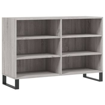 Aparador De Madera De Ingeniería Gris Sonoma 103,5x35x70 Cm Vidaxl