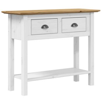 Mesa Consola Bodo Madera Maciza De Pino Marrón 90x34,5x73 Cm Vidaxl